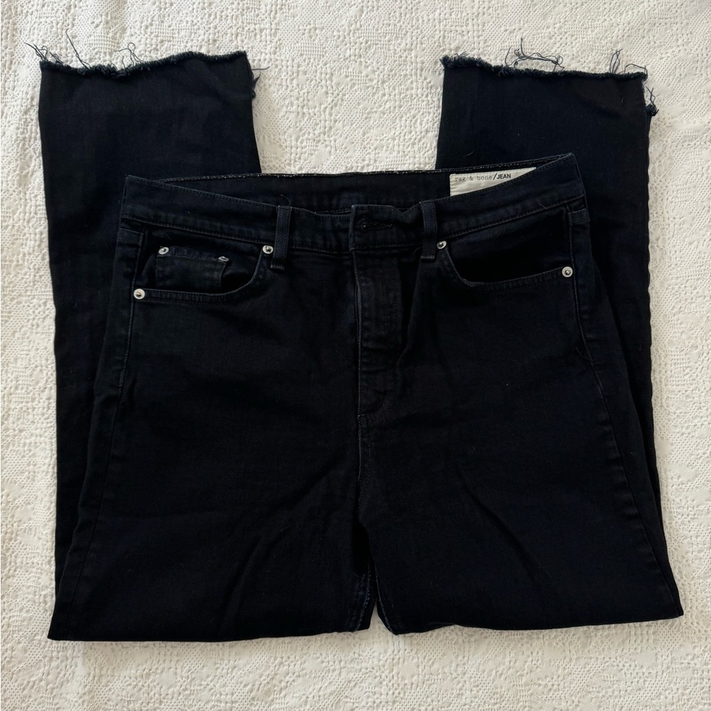 Rag & Bone step hem stovepipe straight jeans
